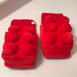 Red Adult Sized LEGO Slippers